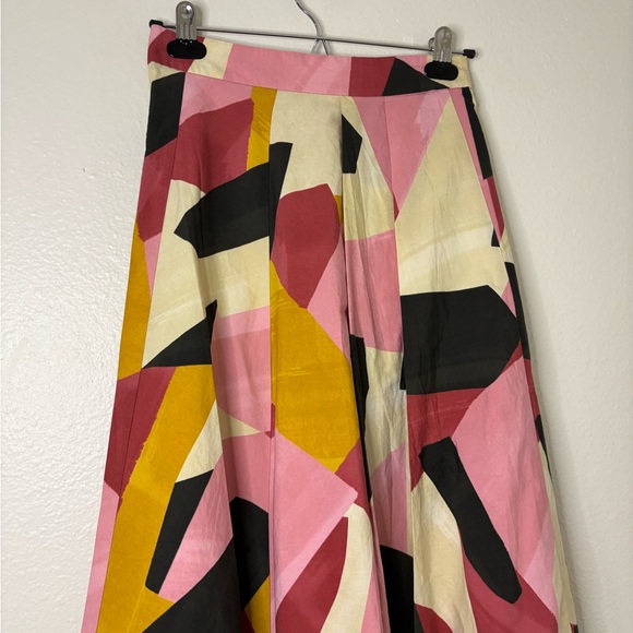 Zara ZW Collection Women Multicolor Geometric Print Maxi Skirt - Picture 8 of 10